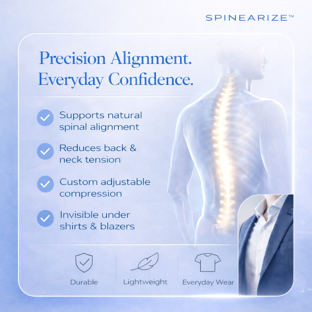 SPINEARIZE™ Adjustable Posture Corrector – Back & Shoulder Support Belt for Men & Women