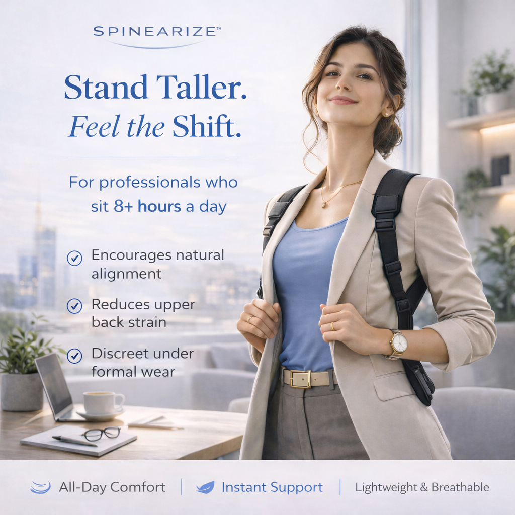 SPINEARIZE™ Adjustable Posture Corrector – Back & Shoulder Support Belt for Men & Women